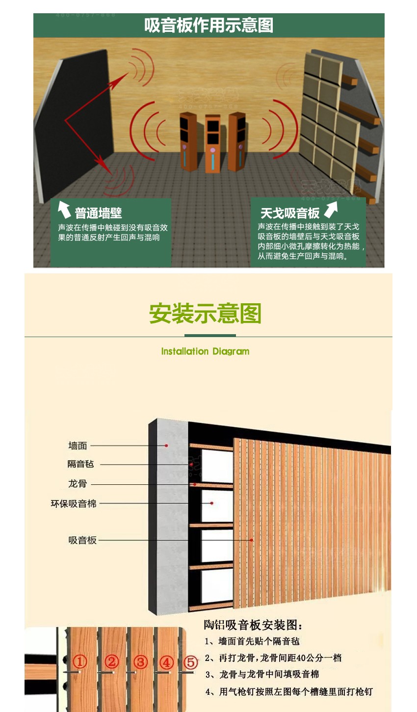 木紋陶鋁吸音板安裝步驟 木紋陶鋁吸音板安裝步驟