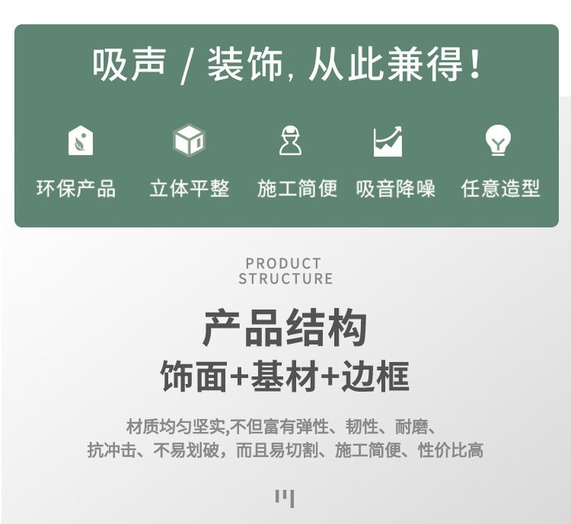 吸音布藝軟包產品結構-1 吸音布藝軟包產品結構-1