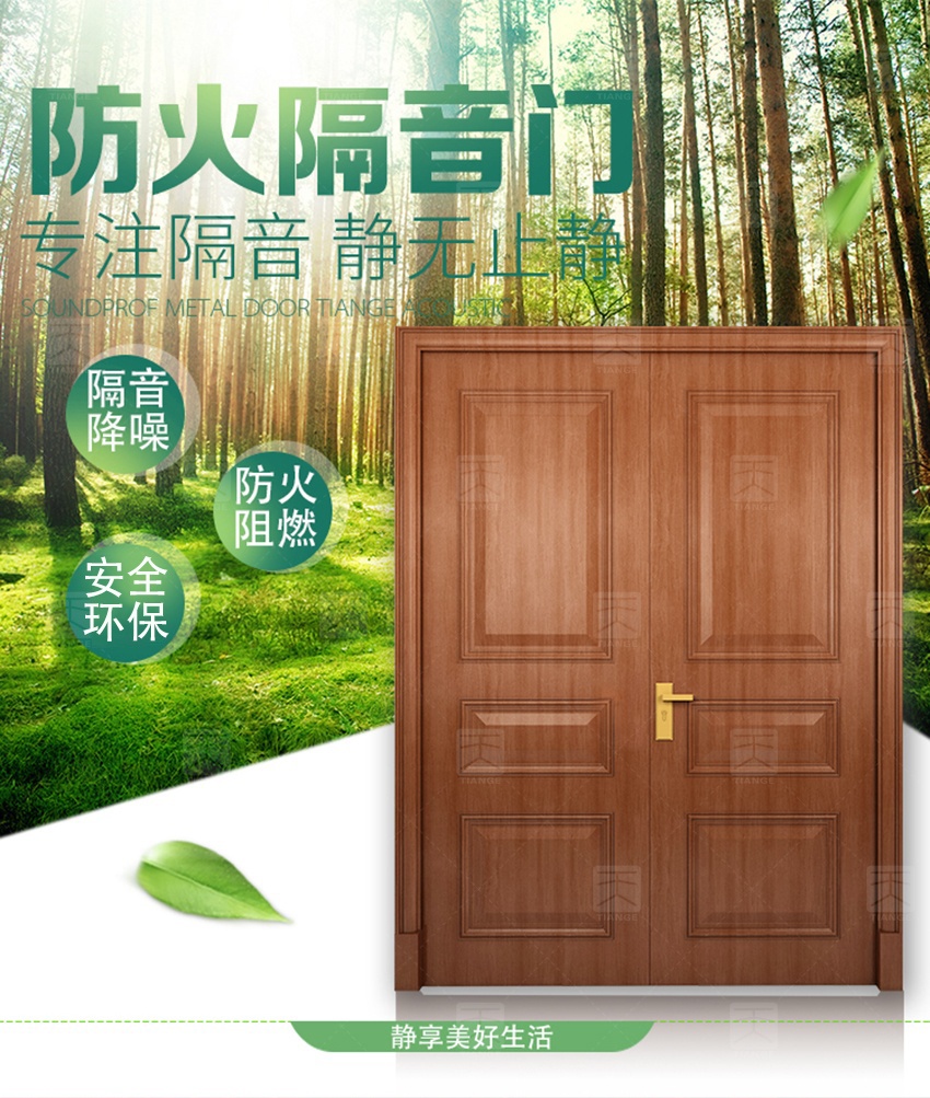 鋼質木紋隔音門-1